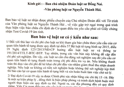 Ban Bảo Vệ Trả Lời Đơn của Luật sư Nguyễn Thành Hải