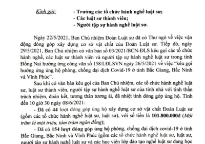 TỔNG KẾT CHƯƠNG TRÌNH ĐÓNG GÓP CƠ SỞ VẬT CHẤT VÀ QUYÊN GÓP ỦNG HỘ DỊCH COVD-19 ĐỐI VỚI 03 TỈNH 2021