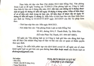Thông Báo Nộp Báo 6 Tháng Đầu Năm 2021