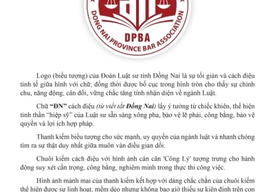 ĐOÀN LUẬT SƯ ĐỒNG NAI CHÍNH THỨC SỬ DỤNG LOGO