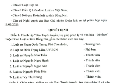 QĐ Thành lập Ban Tuyên Truyền