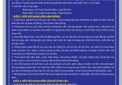 Nội Quy Văn Phòng Đoàn Luật Sư