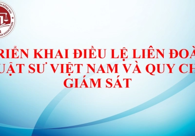 TRIỂN KHAI ĐIỀU LỆ LIÊN ĐOÀN LUẬT SƯ VIỆT NAM VÀ QUY CHẾ GIÁM SÁT