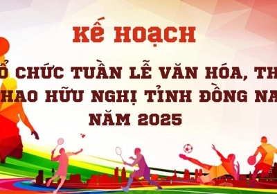 KẾ HOẠCH TỔ CHỨC TUẦN LỄ VĂN HÓA, THỂ THAO HỮU NGHỊ TỈNH ĐỒNG NAI NĂM 2025 CỦA LIÊN HIỆP CÁC TỔ CHỨC HỮU NGHỊ TỈNH ĐỒNG NAI