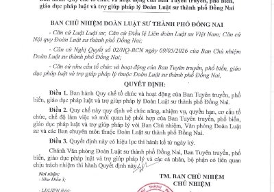 QUY CHẾ TỔ CHỨC VÀ HOẠT ĐỘNG BAN TUYÊN TRUYỀN, PHỔ BIẾN, GIÁO DỤC PHÁP LUẬT VÀ TRỢ GIÚP PHÁP LÝ