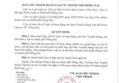QUY  CHẾ TỔ CHỨC VÀ HOẠT ĐỘNG BAN TRUYỀN THÔNG VĂN THỂ 