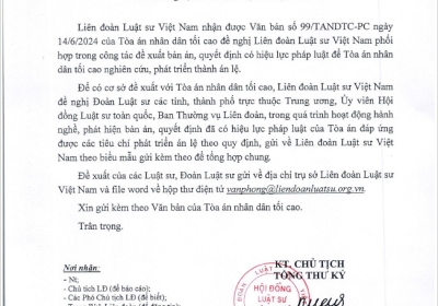 Triển khai Văn bản số 99/TANDTC-PC của Tòa án nhân dân tối cao