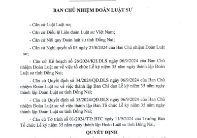 QUYẾT ĐỊNH THÀNH LẬP TIỂU BAN TRUYỀN THÔNG VĂN THỂ