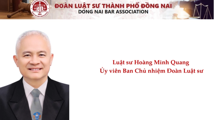 Luật sư Hoàng Minh Quang - Ủy viên Ban Chủ nhiệm Đoàn Luật sư