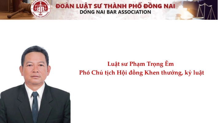 Luật sư Phạm Trọng Êm - Phó Chủ tịch Hội đồng Khen thưởng, kỷ luật 