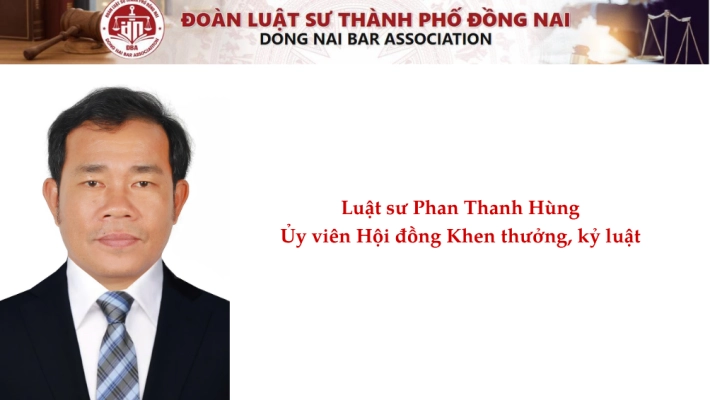 Luật sư Phan Thanh Hùng - Ủy viên Hội đồng Khen thưởng, kỷ luật 