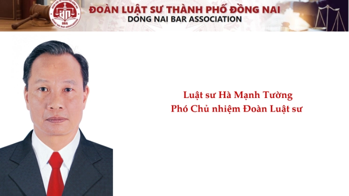  Luật sư  Hà Mạnh Tường -  Phó Chủ nhiệm Đoàn Luật sư