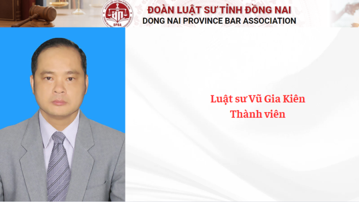 Luật sư Vũ Gia Kiên - Thành viên