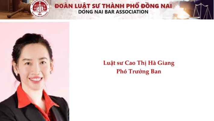 Luật sư Cao Thị Hà Giang - Phó Trưởng Ban