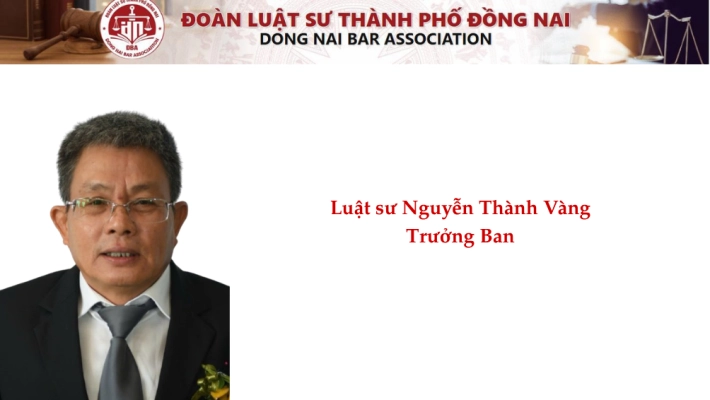 Luật sư Nguyễn Thành Vàng - Trưởng Ban