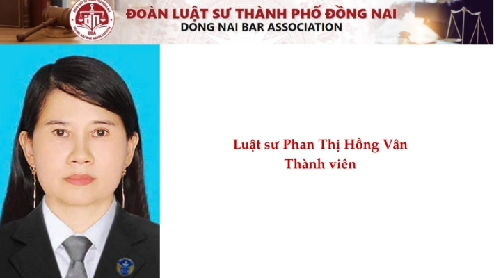 Luật sư Phan Thị Hồng Vân - Thành viên