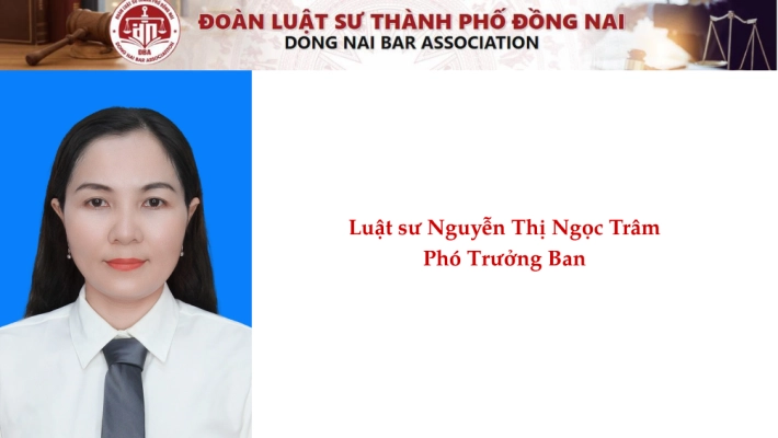 Luật sư Nguyễn Thị Ngọc Trâm - Phó Trưởng Ban