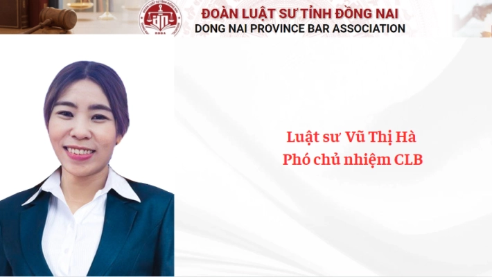 Luật sư  Vũ Thị Hà - Phó chủ nhiệm CLB