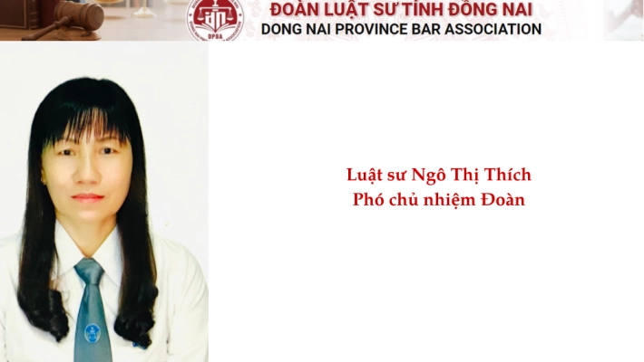 Luật sư Ngô Thị Thích - Phó Chủ nhiệm Đoàn Luật sư