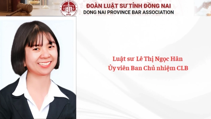 Luật sư  Lê Thị Ngọc Hân - Ủy viên Ban Chủ nhiệm CLB