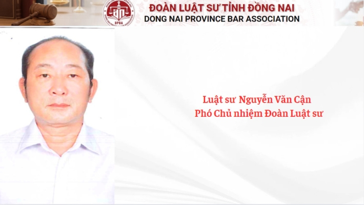 Luật sư  Nguyễn Văn Cận -  Phó Chủ nhiệm Đoàn Luật sư