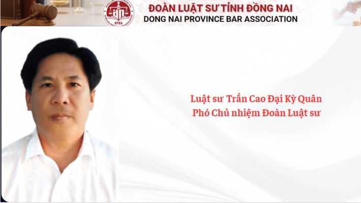 Luật sư  Trần Cao Đại Kỳ Quân - Phó Chủ nhiệm Đoàn Luật sư