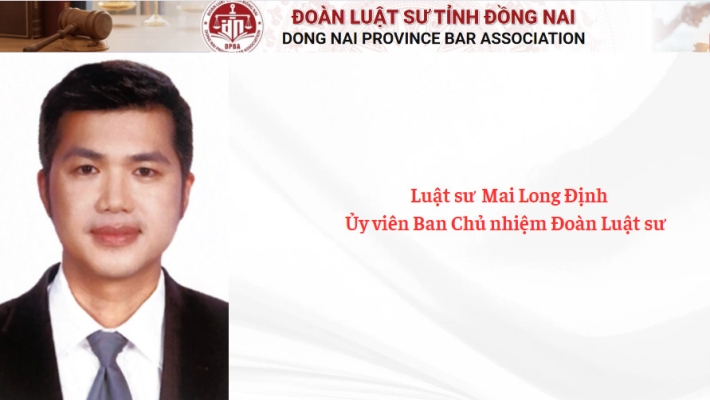 Luật sư Mai Long Định - Ủy viên Ban Chủ nhiệm.