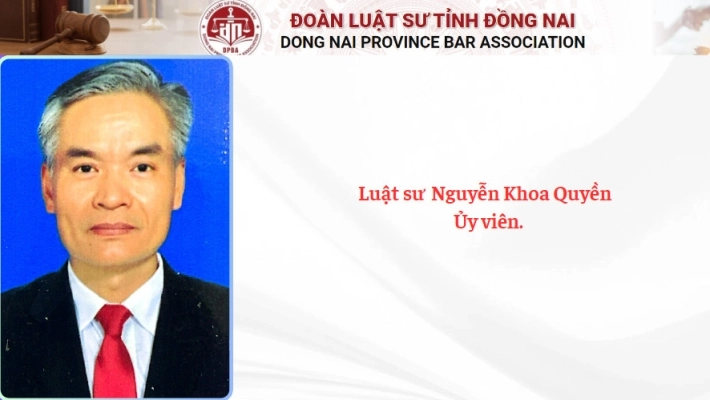 Luật sư  Nguyễn Khoa Quyền -  Ủy viên.