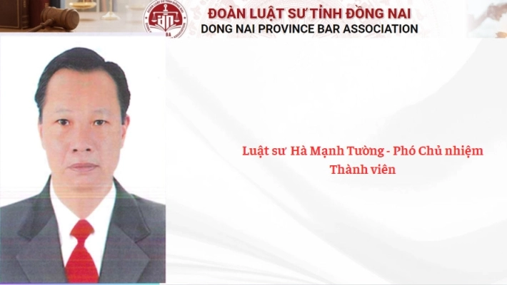 Luật sư Hà Mạnh Tường - Phó Chủ nhiệm - Thành viên