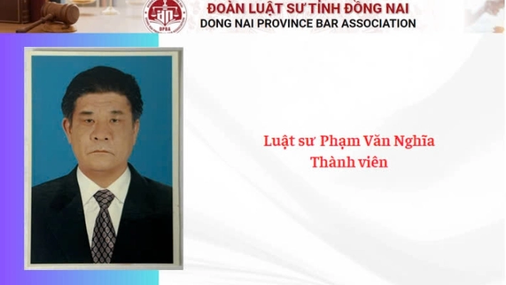 Luật sư  Phạm Văn Nghĩa - Thành viên
