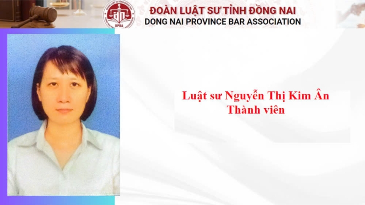 Luật sư Nguyễn Thị Kim Ân - Thành viên 