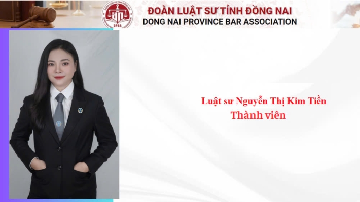 Luật sư  Nguyễn Thị Kim Tiền - Thành viên