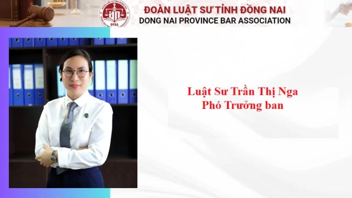 Luật sư Trần Thị Nga - Phó Trưởng ban